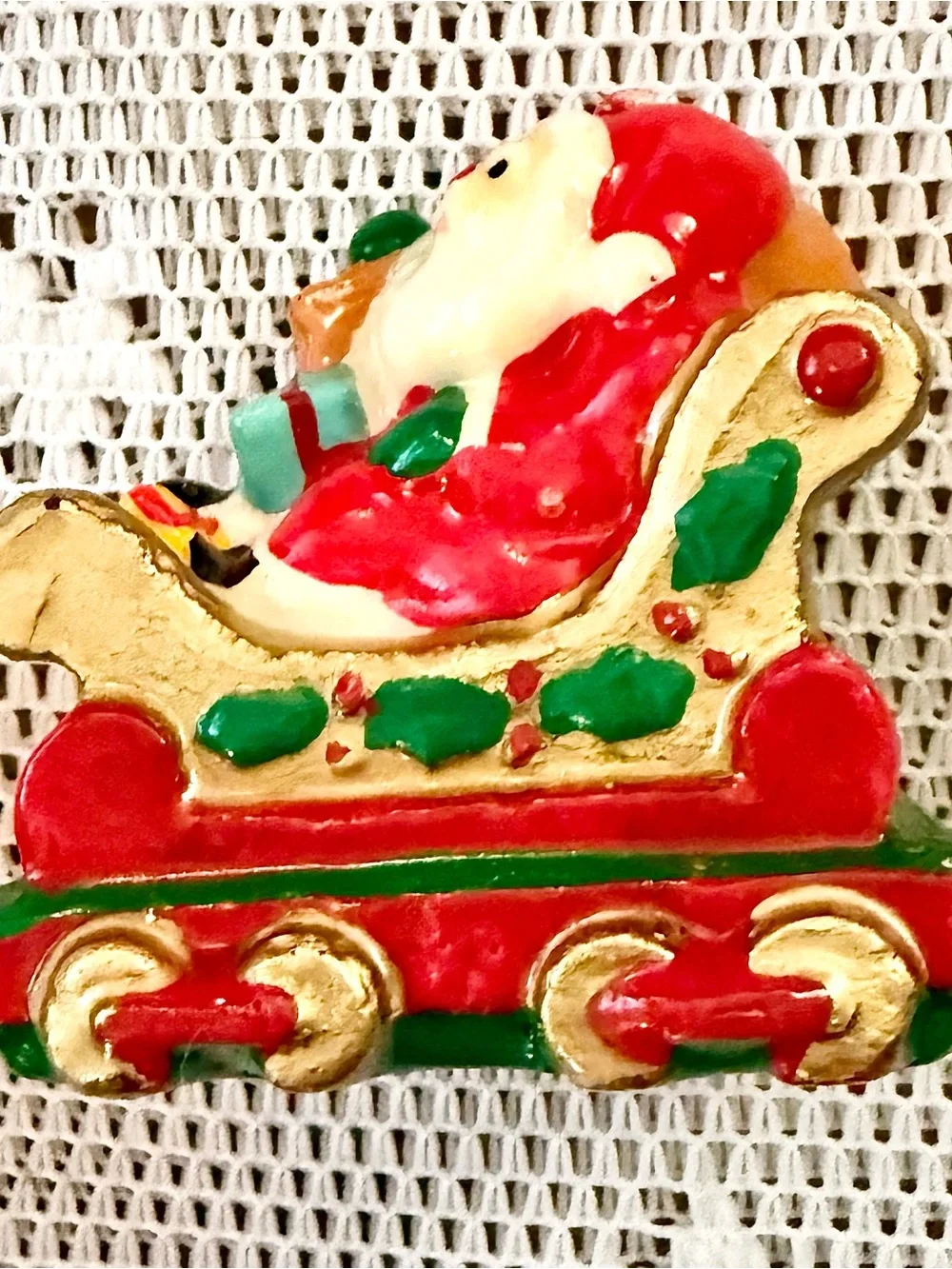 Vintage 4-Piece Christmas Train Wax Candle Set